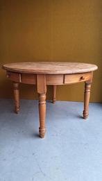 Ronde Grenen vintage dinner Tafel met 4 Lades, demontabel, Ophalen, Gebruikt, Vintage, Rond