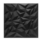 3D Wandpanelen Diamant Zwart Matte 3 m² 50×50 cm per paneel, Totaal Decor, Tdmarkplaats@gmail.com, Nieuw, Ophalen of Verzenden