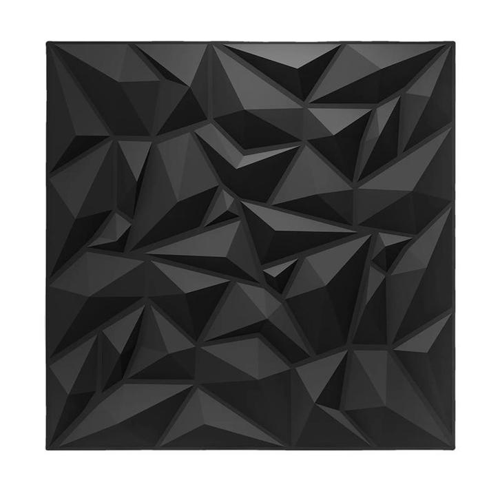 3D Wandpanelen Diamant Zwart Matte 3 m² 50×50 cm per paneel, Huis en Inrichting, Woonaccessoires | Wanddecoraties, Nieuw, Ophalen of Verzenden
