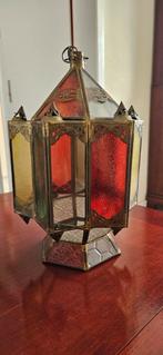Marokkaanse antieke hanglamp brons - handgemaakt, Antiek en Kunst, Antiek | Lampen, Ophalen