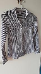wit zwart gestreepte blouse, H&M, maat 34, Kleding | Dames, Ophalen, Zo goed als nieuw, Maat 34 (XS) of kleiner, Wit