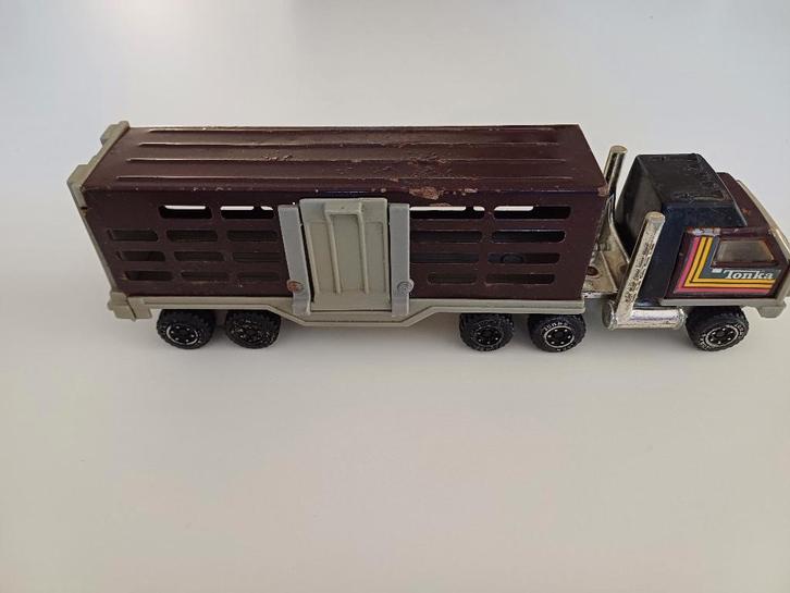 Vintage tonka paardensport vrachtwagen, Hobby en Vrije tijd, Modelauto's | Overige schalen, Gebruikt, Bus of Vrachtwagen, Ophalen of Verzenden