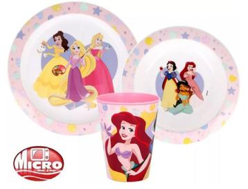 Disney Princess Kinderservies / Eetsetje - Magnetron beschikbaar voor biedingen