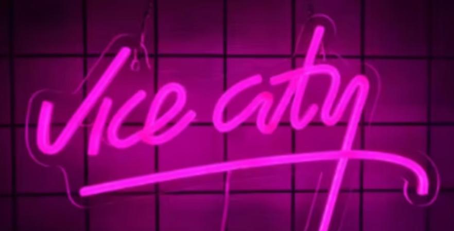 LED lamp neon stijl Vice City (39.6x24.9cm)