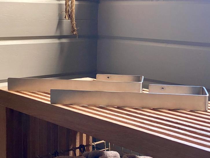 2 RVS handdoekbeugels Maxaro, Huis en Inrichting, Badkamer | Badtextiel en Accessoires, Gebruikt, Overige typen, Verzenden