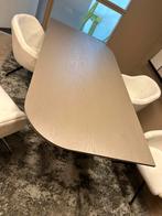 Moderne eettafel 200x90 taupe blad, zwarte spinpoot, Huis en Inrichting, Tafels | Eettafels, Ophalen, 50 tot 100 cm, Vijf personen of meer