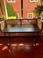 Rotan / webbing sidetable/ bureau, Ophalen, Zo goed als nieuw, 25 tot 50 cm, Rechthoekig