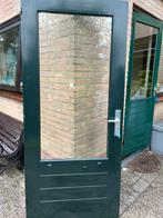 Van Bruchem Hardhouten deur (merbau) met driepuntsluiting, Gebruikt, Deurkozijn, 150 tot 225 cm, Inclusief glas