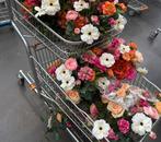 Bruiloft zijde bloemen boeket wedding flowers bruidsbloemen, Ophalen of Verzenden, Versiering, Geboorte of Huwelijk