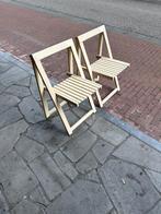 SALE: set houten klapstoelen Aldo Jacober, vintage design, Ophalen, Gebruikt, Twee, -