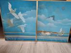 Schilderijen kraanvogels, Ophalen, Minder dan 50 cm, Gebruikt, Schilderij