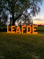 Te huur: XL LEAFDE Lichtletters van hout, Ophalen of Verzenden, Nieuw, Geboorte of Huwelijk