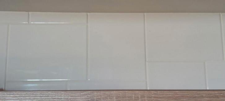 55m2 AGROB wandtegels wit glas in 2 formaten, Doe-het-zelf en Verbouw, Tegels, Nieuw, Wandtegels, Keramiek, Minder dan 20 cm, 10 m² of meer
