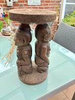 Afrikaans Houten Tafeltje / Krukje, Ophalen of Verzenden
