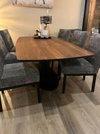 Deens ovaal noten, Huis en Inrichting, Tafels | Eettafels, Ophalen, 100 tot 150 cm, Vijf personen of meer, Overige vormen