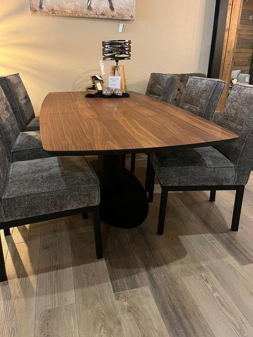 Deens ovaal noten, Huis en Inrichting, Tafels | Eettafels, Nieuw, 100 tot 150 cm, 200 cm of meer, Vijf personen of meer, Overige vormen