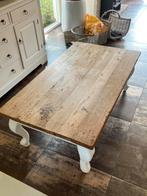Landelijke Salontafel met Krijtwitte Poten, Ophalen, 100 tot 150 cm, 50 tot 100 cm, Zo goed als nieuw