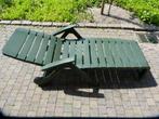 Hartman ligstoel strandligstoel verstelbare rugleuning groen, Tuin en Terras, Ligbedden, Ophalen, Gebruikt, Kunststof, Verstelbaar