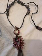 Otazu Zilveren Halsketting met Rosé Stenen, Sieraden, Tassen en Uiterlijk, Kettingen, Ophalen of Verzenden, Zo goed als nieuw