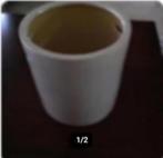 Grote zware bloempot keramiek glans roomwit H37 BR36cm, 25 tot 40 cm, Rond, Ophalen of Verzenden, Zo goed als nieuw