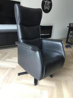 Zwart leren Relax stoel, Huis en Inrichting, Stoelen, Ophalen, Zwart, Eén