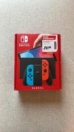 Nintendo switch oled+minecraft, Spelcomputers en Games, Spelcomputers | Nintendo Switch, Ophalen, Zo goed als nieuw, Met 2 controllers