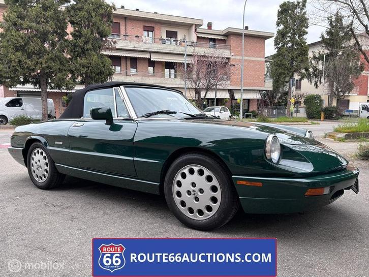 Alfa Romeo Spider 2.0 Veloce | 1991 | Route 66 Auctions, Auto's, Oldtimers, Bedrijf, Te koop, Alfa Romeo, Benzine, Overige carrosserieën