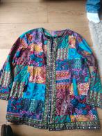 Gekleurd vest minre blouse gevoerd patchwork L 40 retro, Kleding | Dames, Ophalen of Verzenden, Zo goed als nieuw