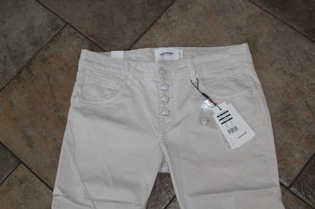 Soyaconcept Lyna creme stretch broek mt 38/31 KOOPJE, Maat 38/40 (M), Soyaconcept, ., Beige
