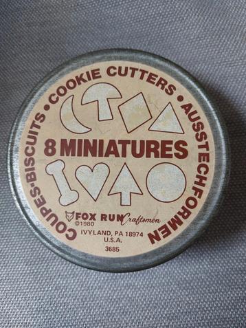 8 miniaturen cookie cutters USA 1980 Fox Run Craftmen