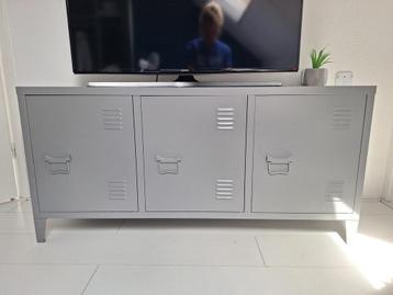 TV Meubel Metaal Grijs Lockerkast Stijl beschikbaar voor biedingen