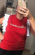 Rood T-shirt Maison Runway, maat M, Maat 38/40 (M), Ophalen of Verzenden, Zonder mouw, Gedragen