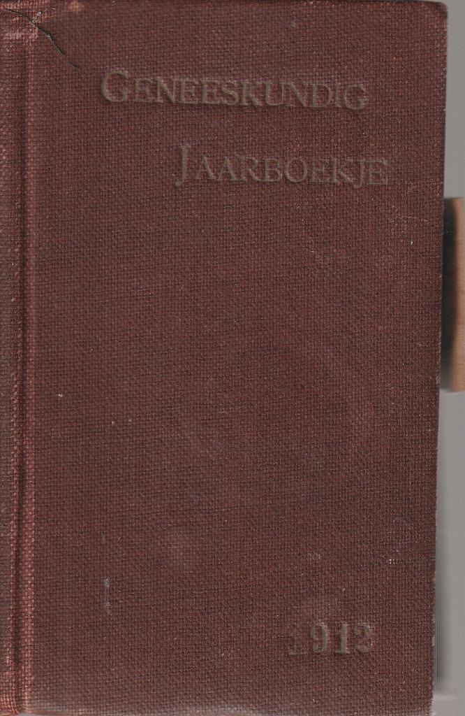 Geneeskundig jaarboekje voor Nederland, eerste deel, 1912, Antiek en Kunst, Antiek | Boeken en Bijbels, Ophalen of Verzenden