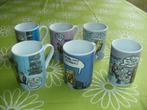 Hein de Kort - 6 verschillende koffiekopjes van Overtoom, Verzamelen, Ophalen of Verzenden, Overige figuren, Zo goed als nieuw