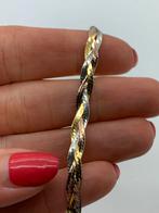 T89 Prachtige zilveren armband tricolor, Sieraden, Tassen en Uiterlijk, Armbanden, Ophalen of Verzenden, X, Goud, Zilver