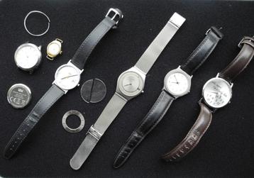 6 horloges Braun,Ancre,Zerdax,Krippl, H enz. voor onderdelen