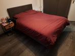 Boxspring 140x200, Gebruikt, Tweepersoons, 200 cm, Grijs