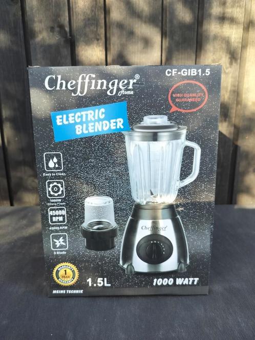 Cheffinger Electric Blender – 1000W – 1,5L – Nieuw in doos, Witgoed en Apparatuur, Blenders, Nieuw, Powerblender, Ophalen