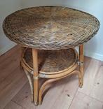 Rieten tafel, bijzettafel, rotan tafeltje, Minder dan 55 cm, Gebruikt, Rond, Ophalen