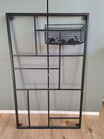 Zwart metalen wandrek, Ophalen, Zo goed als nieuw