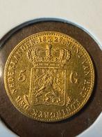 Gouden vijfje 1827 Utrecht, Postzegels en Munten, 5 gulden, Koning Willem I, Losse munt, Goud