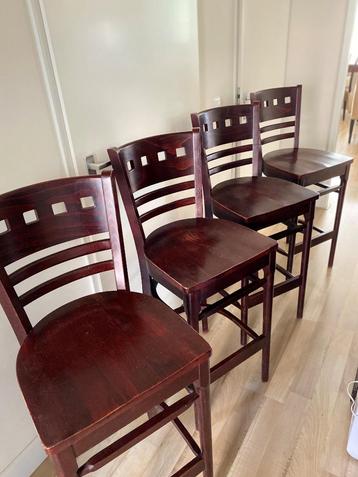 Koloniale Houten Barkrukken beschikbaar voor biedingen