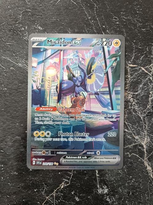 Miraidon EX #244 - Scarlet and Violet, Hobby en Vrije tijd, Verzamelkaartspellen | Pokémon, Zo goed als nieuw, Ophalen of Verzenden