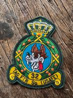 32 Sq USAFE Patch kleine uitvoering Wolfhounds, Ophalen of Verzenden, Nieuw, Patch, Badge of Embleem