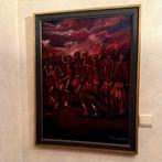 Afrikaans Sfeerbeeld Schilderij, Antiek en Kunst, Ophalen