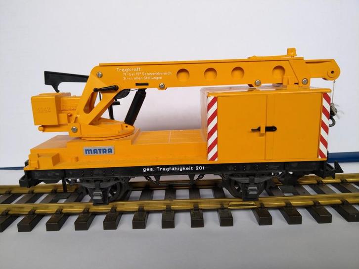 LGB 4042 Matra kraanwagon, Hobby en Vrije tijd, Modeltreinen | Overige schalen, Gebruikt, Wagon, Gelijkstroom, LGB, Ophalen of Verzenden