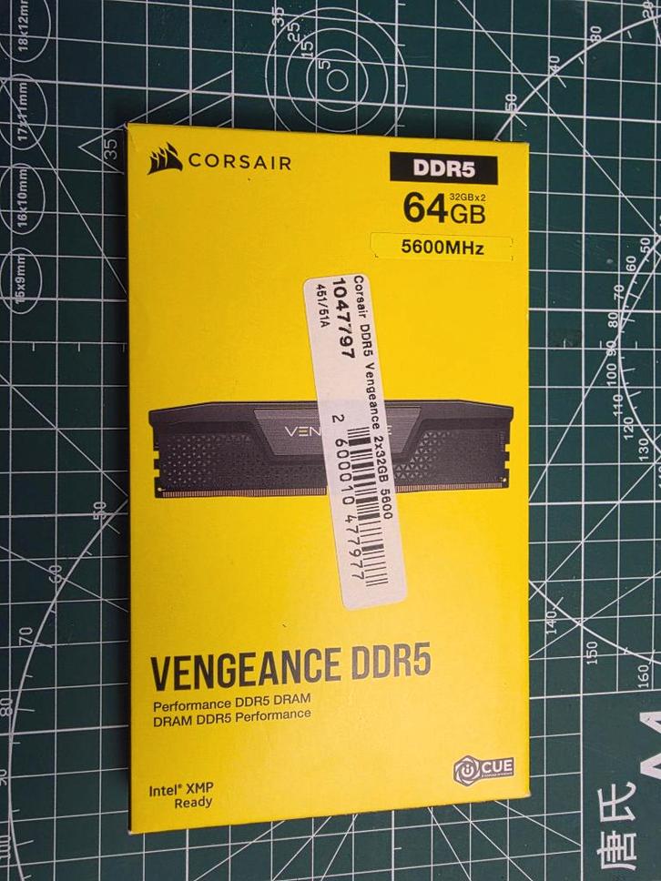 64GB RAM Corsair 2 x 32GB 5600MHz DDR5 CMK64GX5M2B5600C40, Computers en Software, RAM geheugen, Zo goed als nieuw, Desktop, 64 GB