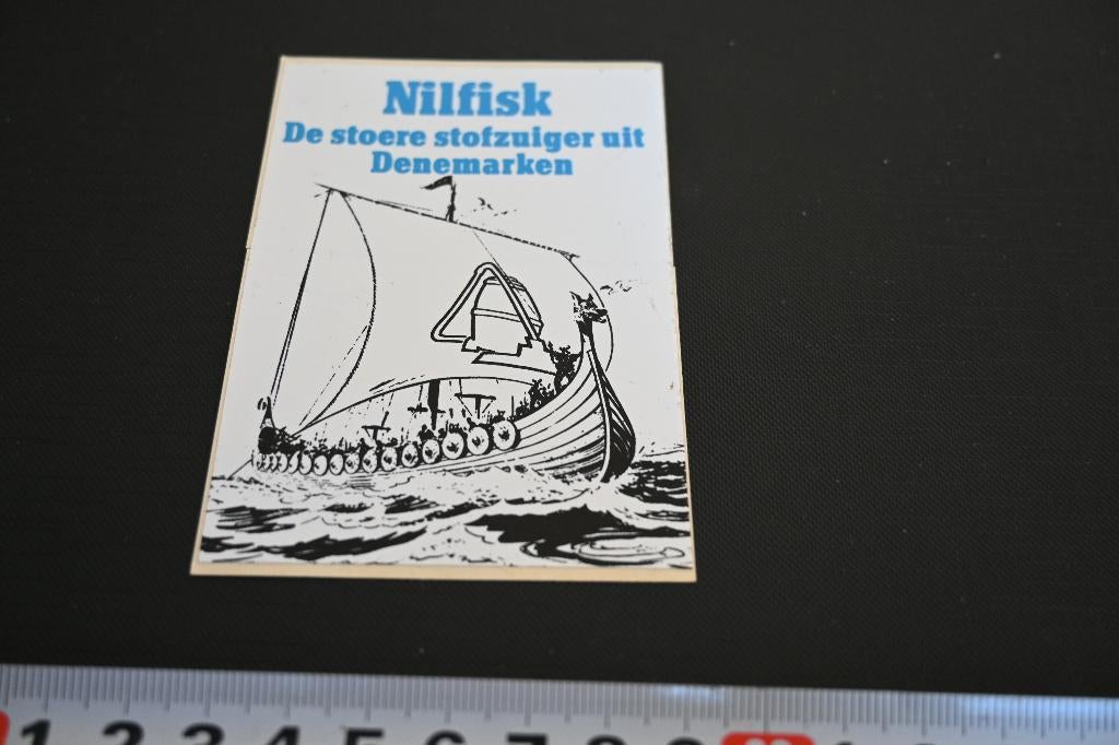 sticker nilfisk de stoere stofzuiger uit denemarken, Verzamelen, Ophalen, Zo goed als nieuw