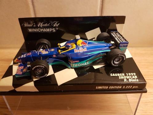 Sauber Petronas c18 Pedro diniz showcar 1999, Hobby en Vrije tijd, Modelauto's | 1:43, Zo goed als nieuw, Auto, MiniChamps, Ophalen of Verzenden