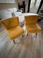 Set van 2 gele stoelen (velours), Ophalen, Gebruikt, Twee, Overige kleuren